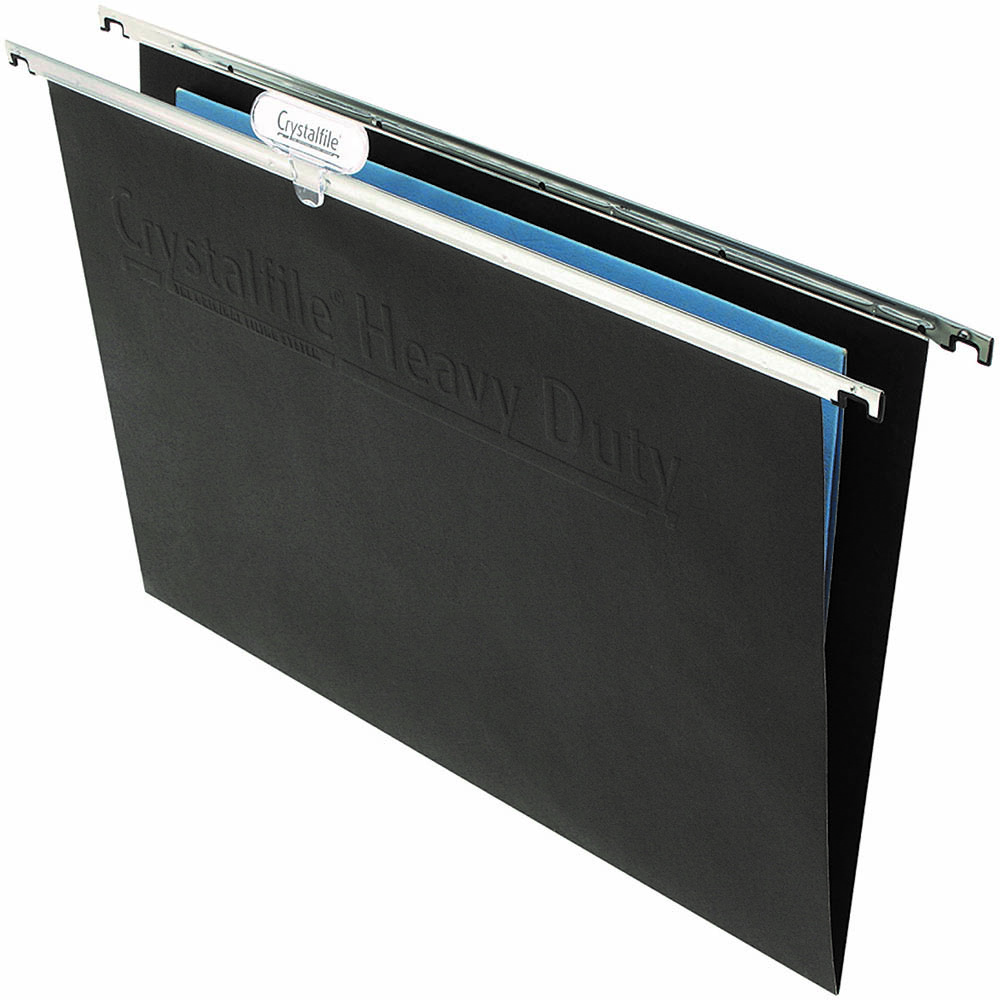 Image for CRYSTALFILE HEAVY DUTY SUSPENSION FILES BLACK BOX 50 from Discount Office National
