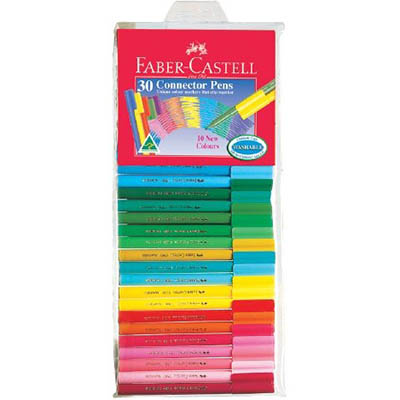Image for FABER-CASTELL CONNECTOR PENS ASSORTED WALLET 30 from PaperChase Office National