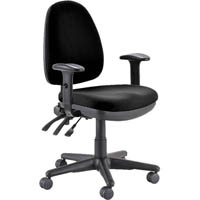 buro verve task chair high back 3-lever arms jett black