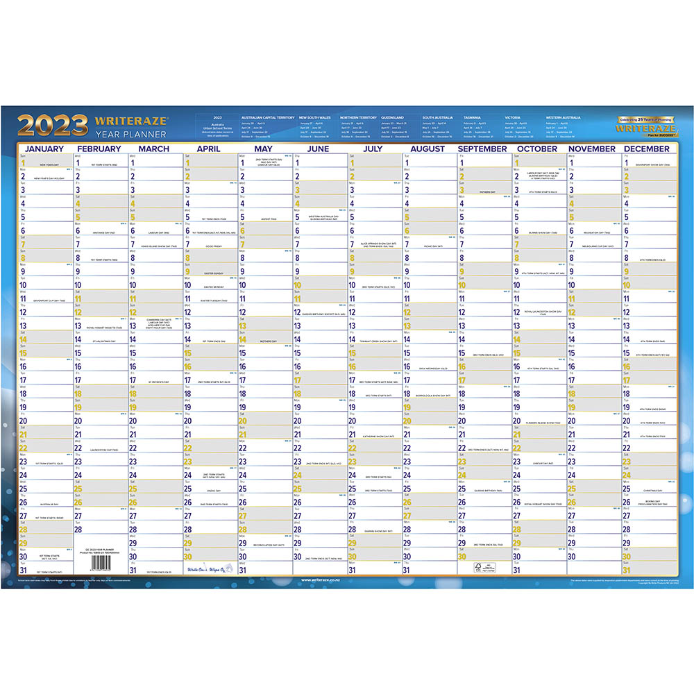 Image for COLLINS WRITERAZE 11600 QC2 EXECUTIVE YEAR PLANNER 500 X 700MM from Discount Office National