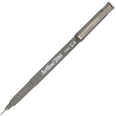 Image for ARTLINE 200 FINELINER PEN 0.4MM GREY from PaperChase Office National