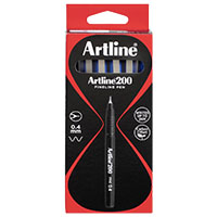 artline 200 fineliner pen 0.4mm sky blue box 12