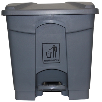 Image for CLEANLINK RUBBISH BIN WITH PEDAL LID 30 LITRE GREY from Pirie Office National