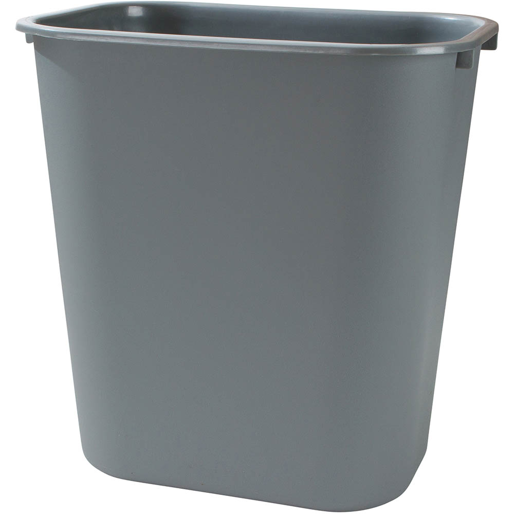 Image for CLEANLINK RUBBISH BIN WITHOUT LID 24 LITRE GREY from SBA Office National - Darwin
