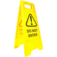 cleanlink safety a-frame sign do not enter 430 x 280 x 620mm yellow