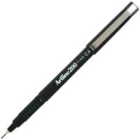 artline 220 fineliner pen 0.2mm black pack 4