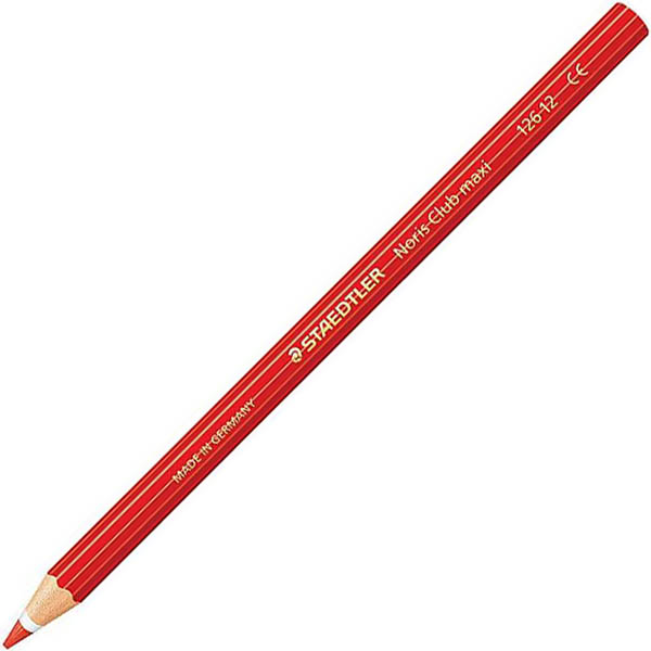 Image for STAEDTLER 126 NORIS CLUB MAXI LEARNER COLOURED PENCILS RED PACK 12 from PaperChase Office National
