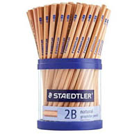 staedtler 130 natural graphite pencils 2b cup 100