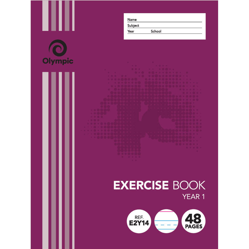 Image for OLYMPIC E2Y14 EXERCISE BOOK QLD RULING YEAR 1 55GSM 48 PAGE 225 X 175MM from Office National ONE Solution Business Supplies