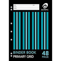 olympic gbp48 binder book primary grid 55gsm 48 page a4