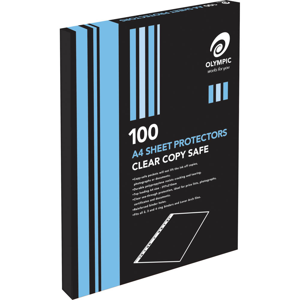 Image for OLYMPIC SHEET PROTECTORS ECONOMY A4 BOX 100 from Discount Office National