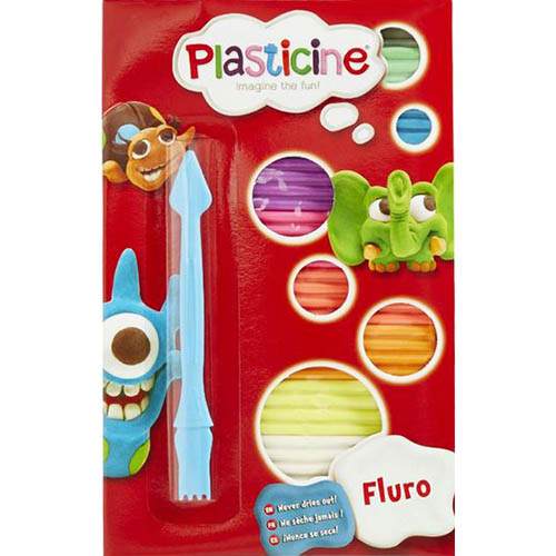Image for COLORIFIC PLASTICINE 30G ASSORTED FLURO PACK 10 from Surry Office National