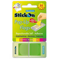 stick-on pop up flags 50 sheets 45 x 25mm lime