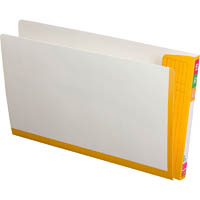 avery 165715 fullvue shelf lateral file 30mm gusset orange tab and spine foolscap box 100