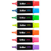 artline vivix highlighter chisel assorted pack 10