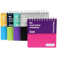 colourhide my desk jotter notebook 400 page 150 x 150mm assorted