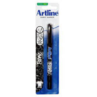 artline 7541 dual nib fabric marker bullet 0.4/1.0mm black hangsell