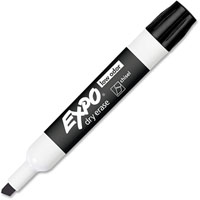 expo whiteboard marker chisel tip black