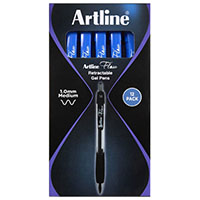 artline flow retractable ballpoint pen 1.0mm blue box 12