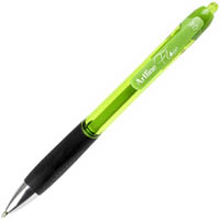 artline flow retractable ballpoint pen 1.0mm lime green box 12