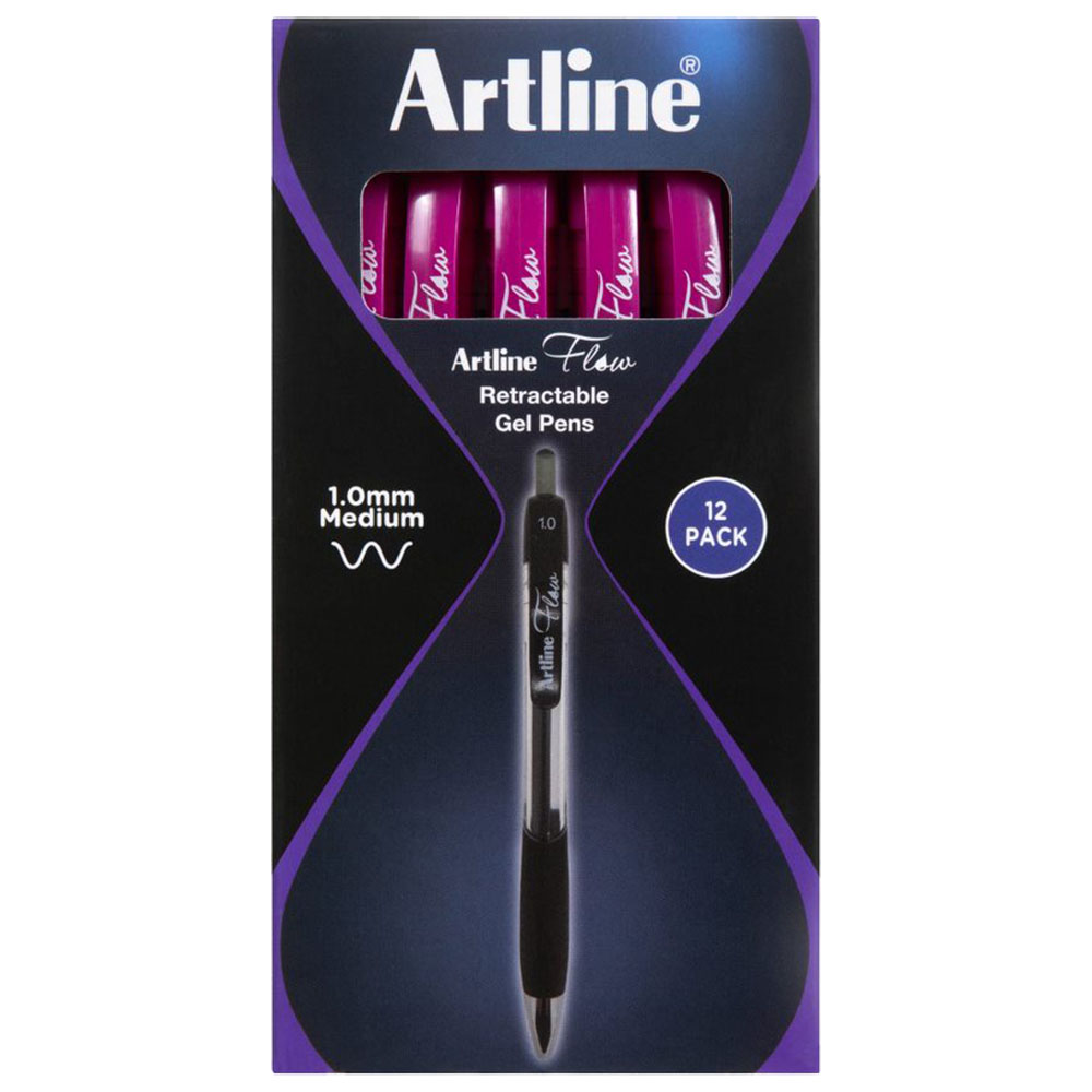 Image for ARTLINE FLOW RETRACTABLE BALLPOINT PEN 1.0MM PINK BOX 12 from Office National Perth CBD