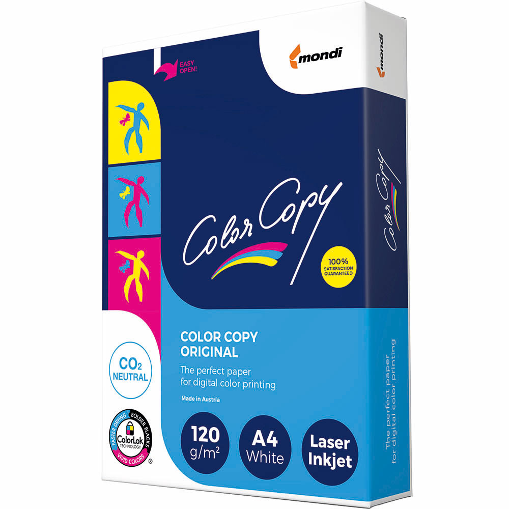 Image for MONDI COLOR COPY A4 COPY PAPER 120GSM WHITE PACK 250 SHEETS from Aztec Office National