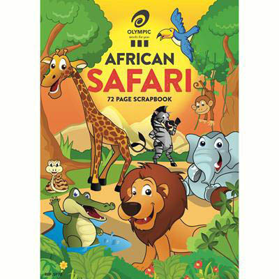 Image for OLYMPIC SF72 SCRAPBOOK AFRICAN SAFARI BLANK 80GSM 72 PAGE 335 X 240MM from OFFICE NATIONAL CANNING VALE