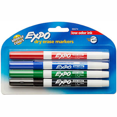 Image for EXPO WHITEBOARD MARKER FINE WALLET 4 from Aztec Office National