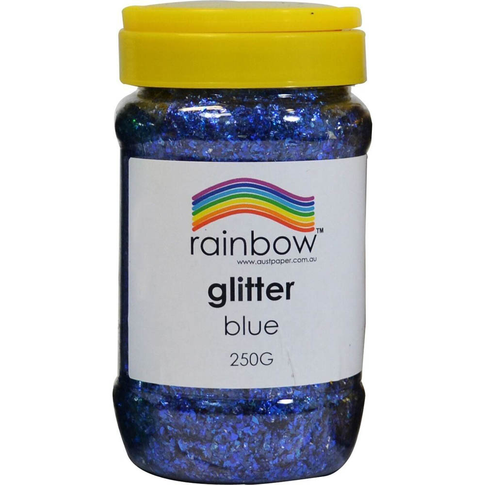 Image for RAINBOW GLITTER 250G JAR BLUE from Officebarn Office National