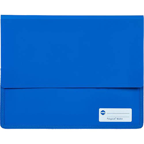 Image for MARBIG POLYPICK DOCUMENT WALLET HEAVY DUTY A4 BLUE from C & G Office National