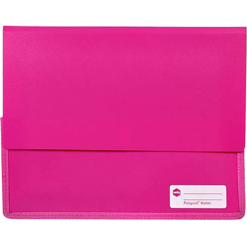 Image for MARBIG POLYPICK DOCUMENT WALLET HEAVY DUTY A4 PINK from Absolute MBA Office National