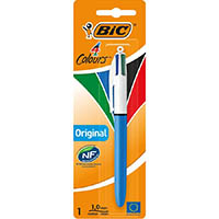 bic 4-colour retractable ballpoint pen 1.0mm blister