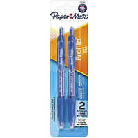 papermate profile gel ink pen 0.7mm blue pack 2