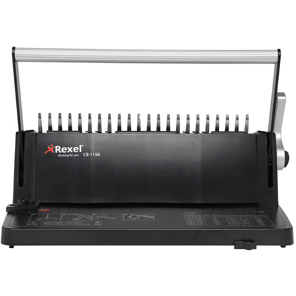 Image for REXEL CB1150 MANUAL BINDING MACHINE PLASTIC COMB BLACK from Office National Kalgoorlie