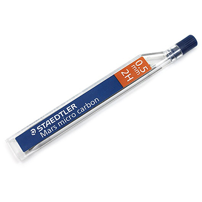 Image for STAEDTLER 250 MARS MICRO CARBON MECHANICAL PENCIL LEAD REFILL 2H 0.5MM TUBE 12 from Pirie Office National