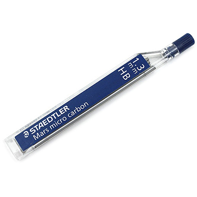 Image for STAEDTLER 250 MARS MICRO CARBON MECHANICAL PENCIL LEAD REFILL HB 1.3MM TUBE 6 from Pirie Office National