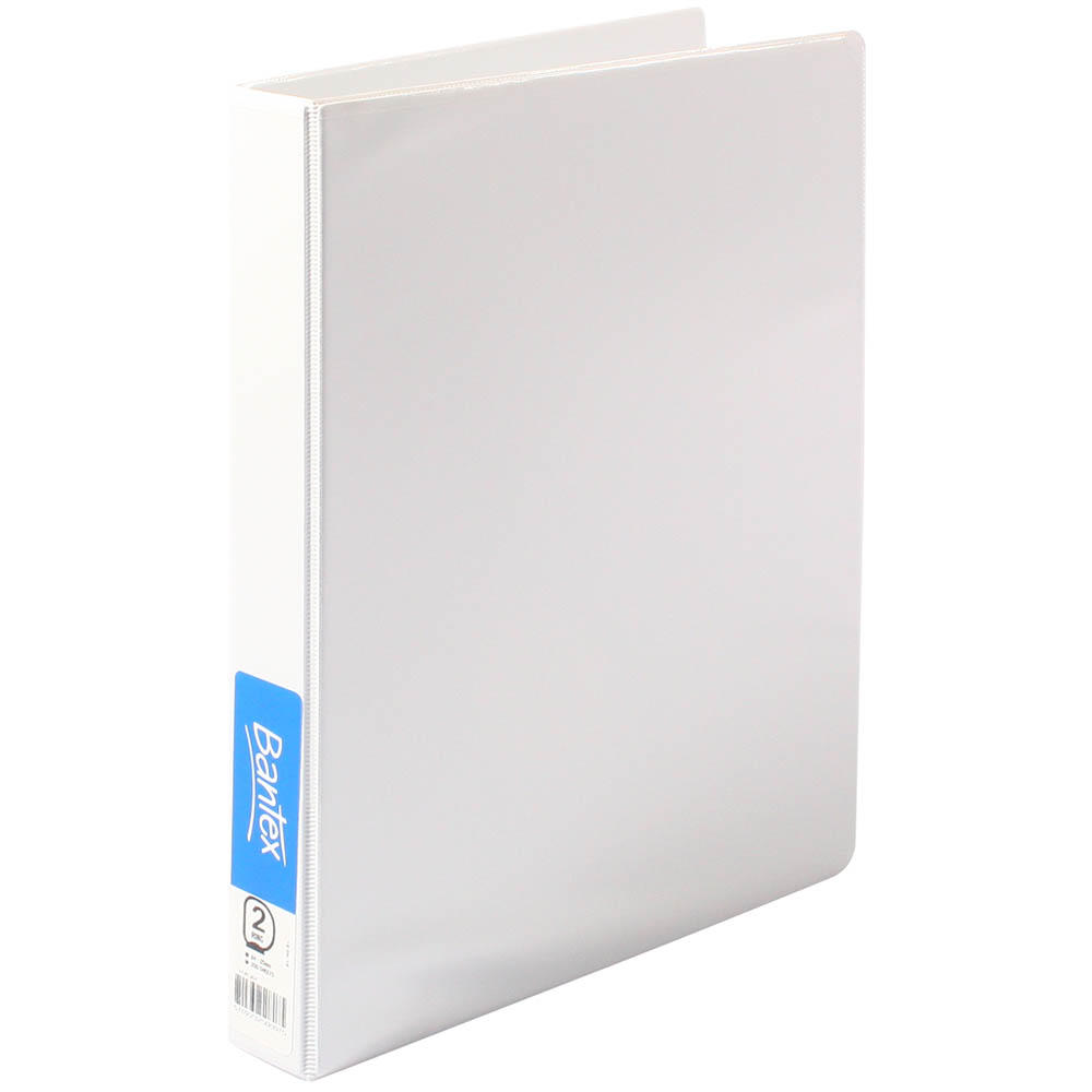 Image for BANTEX INSERT RING BINDER PP 2D 25MM A4 WHITE from Mackay Business Machines (MBM) Office National