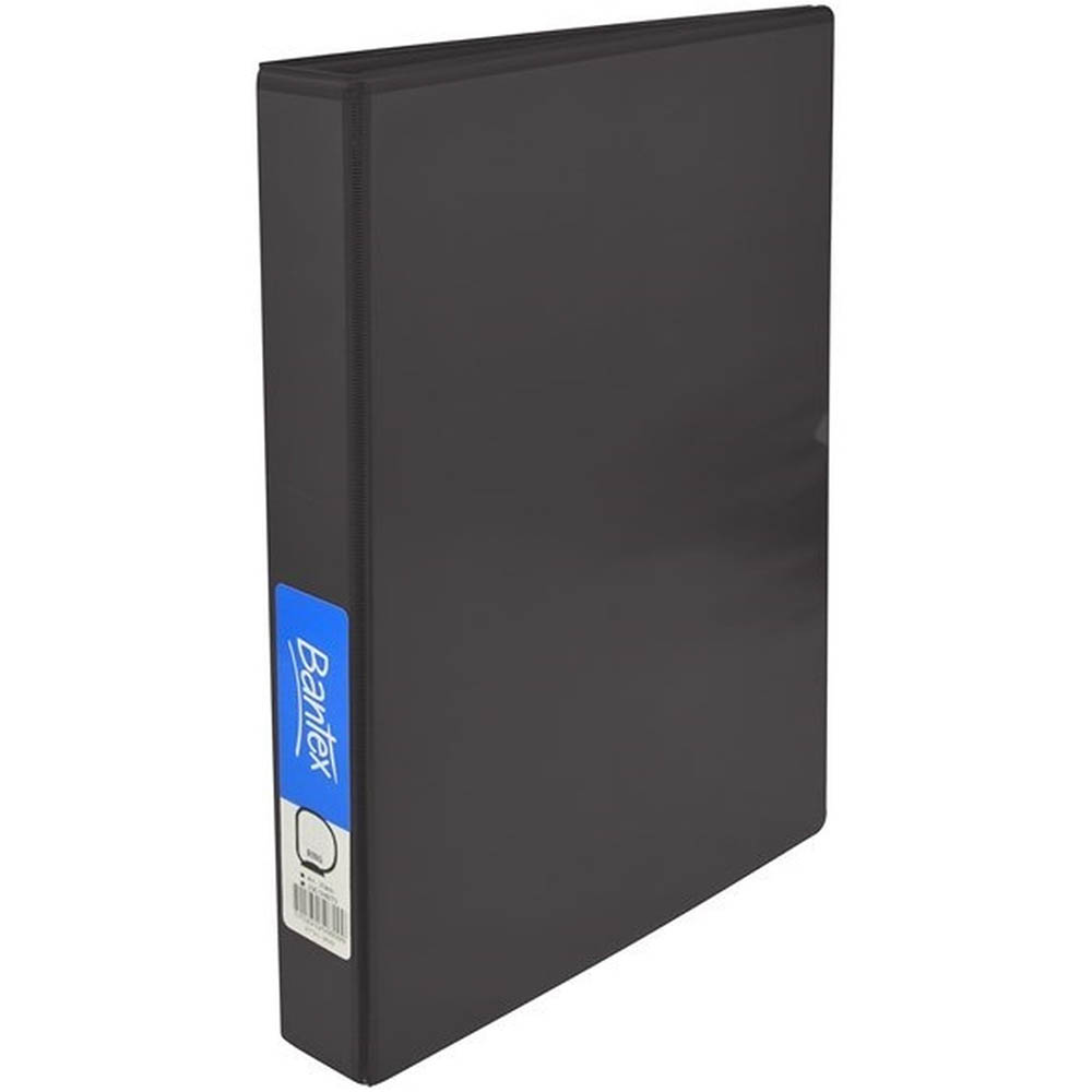 Image for BANTEX INSERT RING BINDER PP 4D 38MM A4 BLACK from Discount Office National
