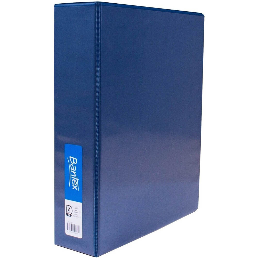 Image for BANTEX INSERT RING BINDER PP 2D 50MM A4 BLUE from Ezi Office National Tweed