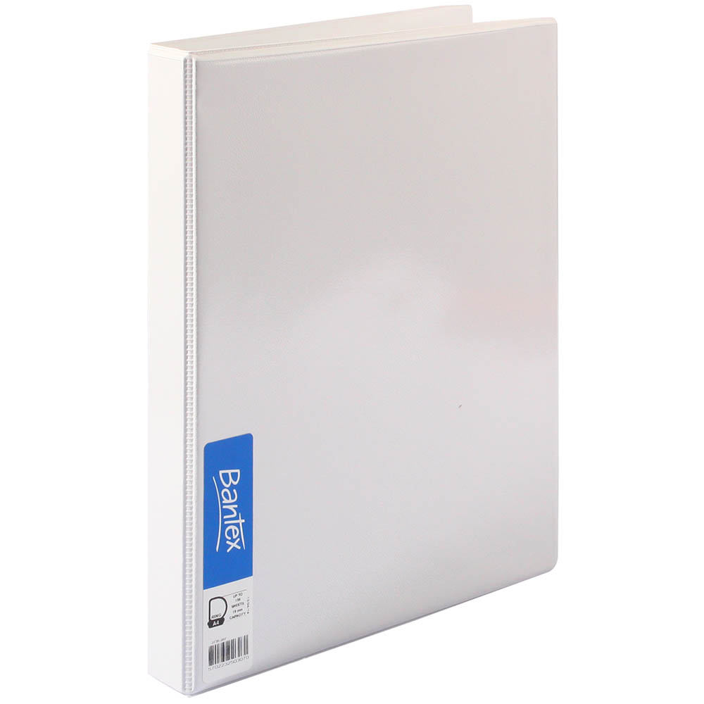 Image for BANTEX INSERT RING BINDER PP 2D 19MM A4 WHITE from SBA Office National - Darwin