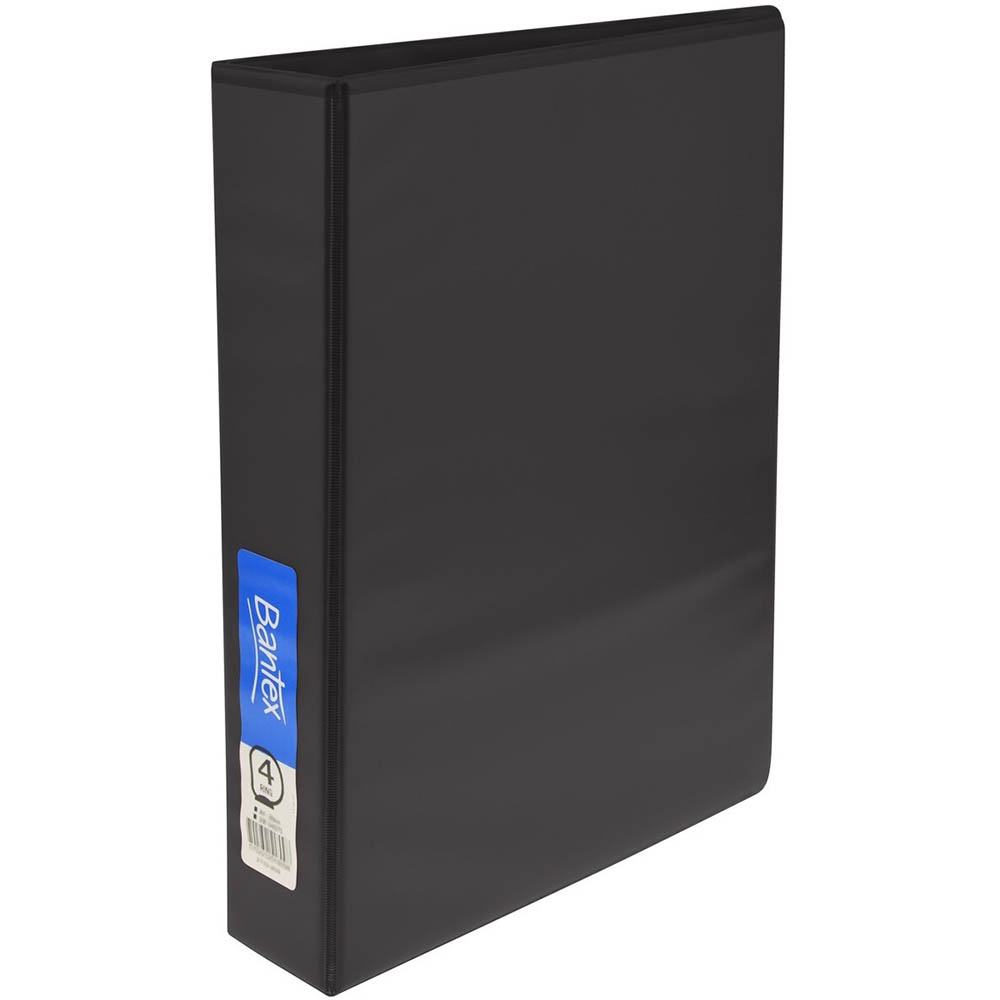 Image for BANTEX INSERT RING BINDER PP 4D 65MM A4 BLACK from Office National Capalaba