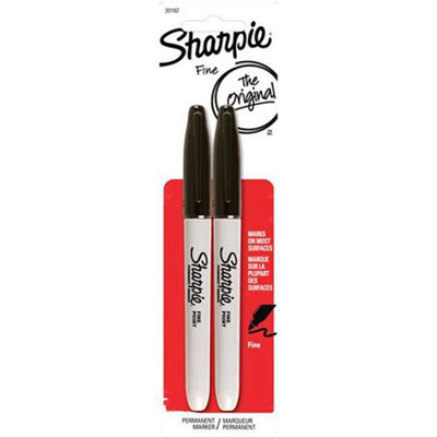 Image for SHARPIE PERMANENT MARKER BULLET FINE 1.0MM BLACK PACK 2 from Connelly's Office National