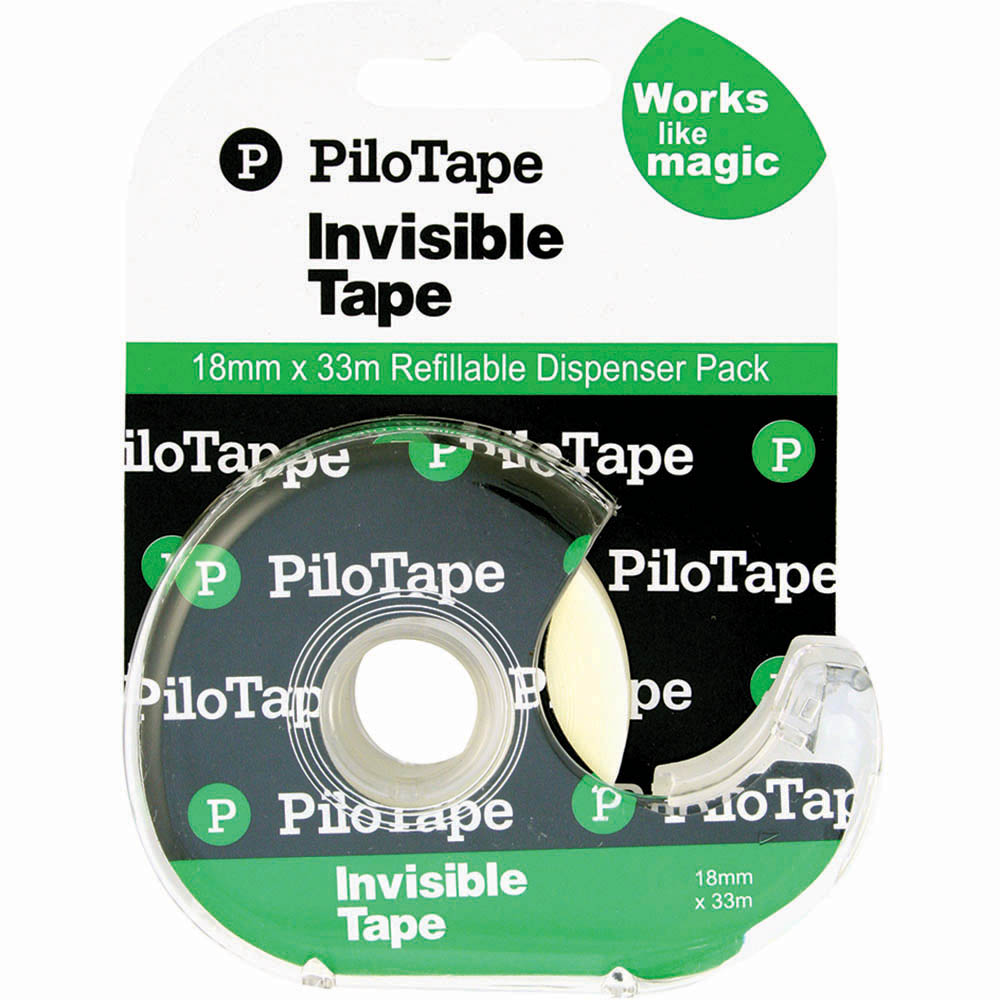 Image for PILOTAPE INVISIBLE TAPE WITH DISPENSER 18MM X 33M from Discount Office National