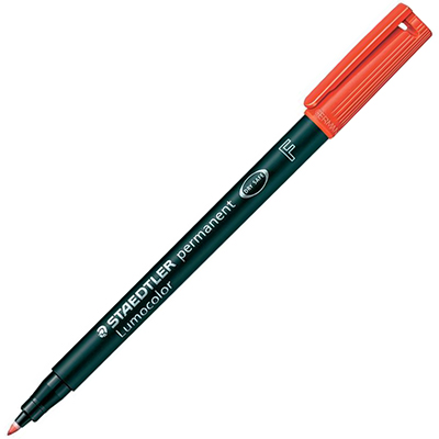 Image for STAEDTLER 318 LUMOCOLOR PERMANENT MARKER BULLET 0.6MM RED from Surry Office National