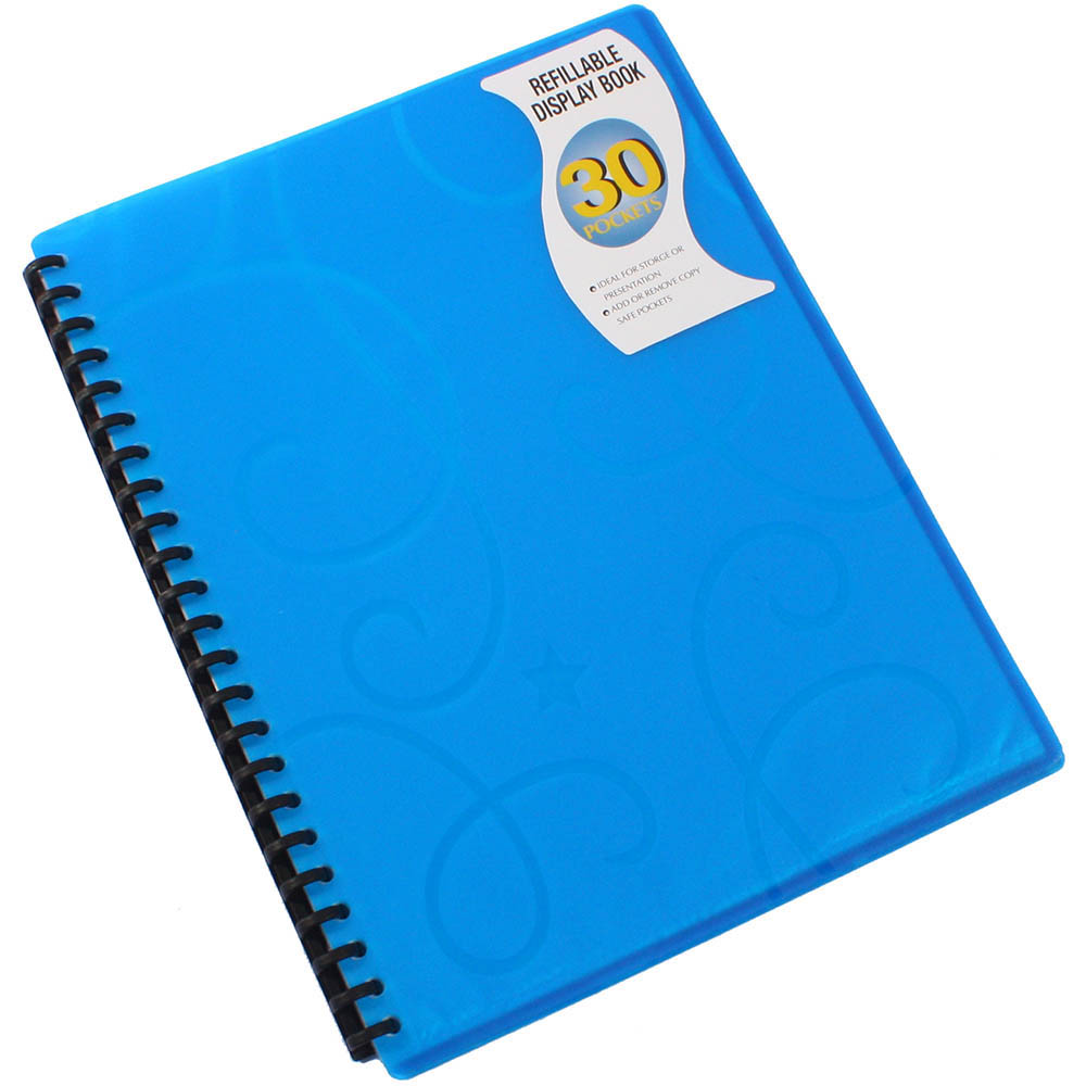 Image for BEAUTONE JEWEL DISPLAY BOOKS REFILLABLE 30 POCKET A4 BLUE from Office National ONE Solution Business Supplies