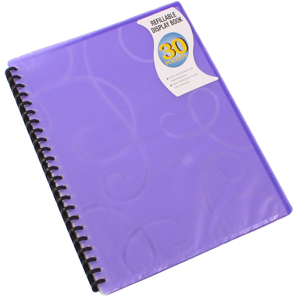 Image for BEAUTONE JEWEL DISPLAY BOOKS REFILLABLE 30 POCKET A4 PURPLE from OFFICE NATIONAL CANNING VALE