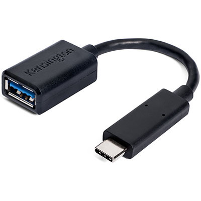 Image for KENSINGTON CA1000 ADAPTER USB-C TO USB-A BLACK from Two Bays Office National