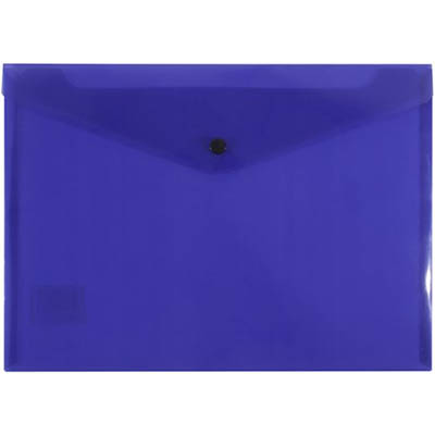 Image for BANTEX DOCUMENT FOLDER BUTTON CLOSURE A4 TRANSPARENT PURPLE from Complete Stationery Office National (Devonport & Burnie)