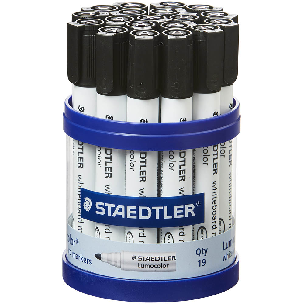 Image for STAEDTLER 351 LUMOCOLOR WHITEBOARD MARKER BULLET BLACK CUP 19 from Our Town & Country Office National