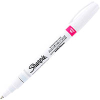 sharpie oil based paint marker bullet ultra fine 0.4mm white pack 12